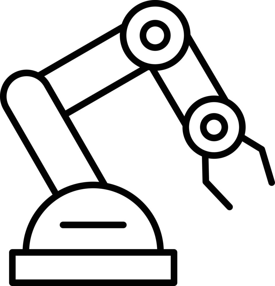 mechanische arm pictogramstijl vector