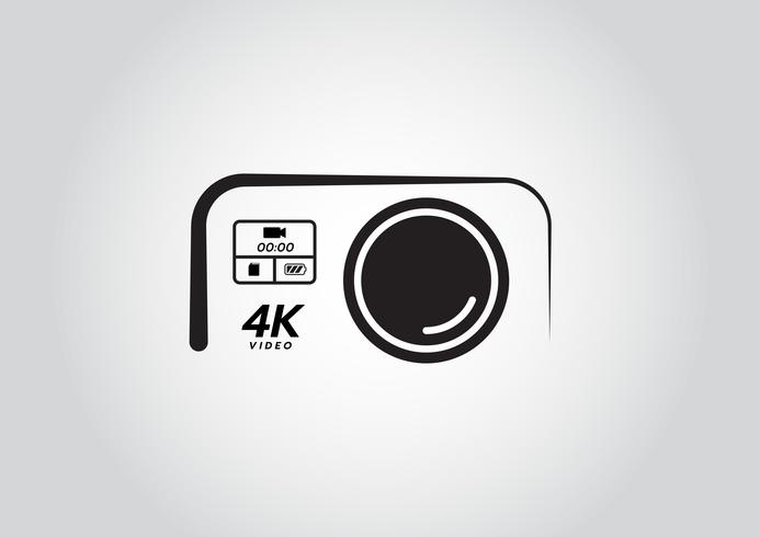 Actie camera-logo. Camera voor actieve sporten vector