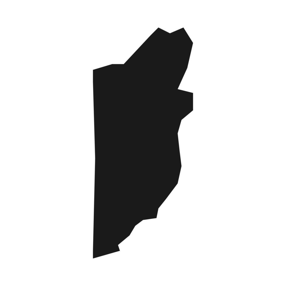 Belize zwarte kaart op witte achtergrond vector
