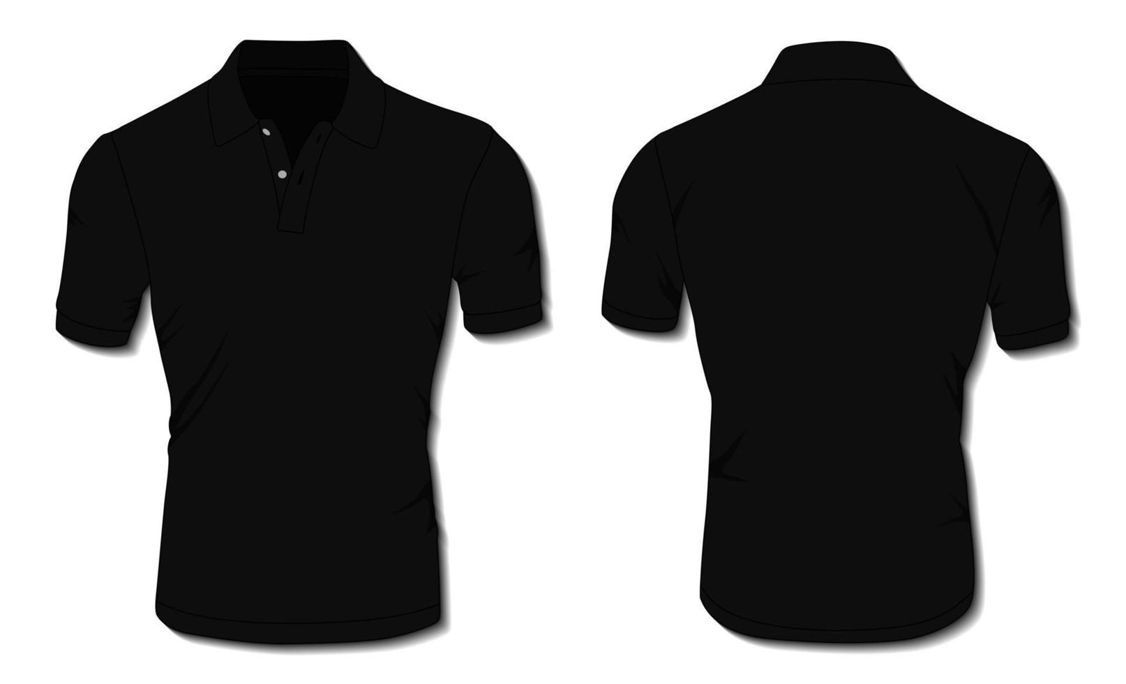 zwarte poloshirt sjabloon vector