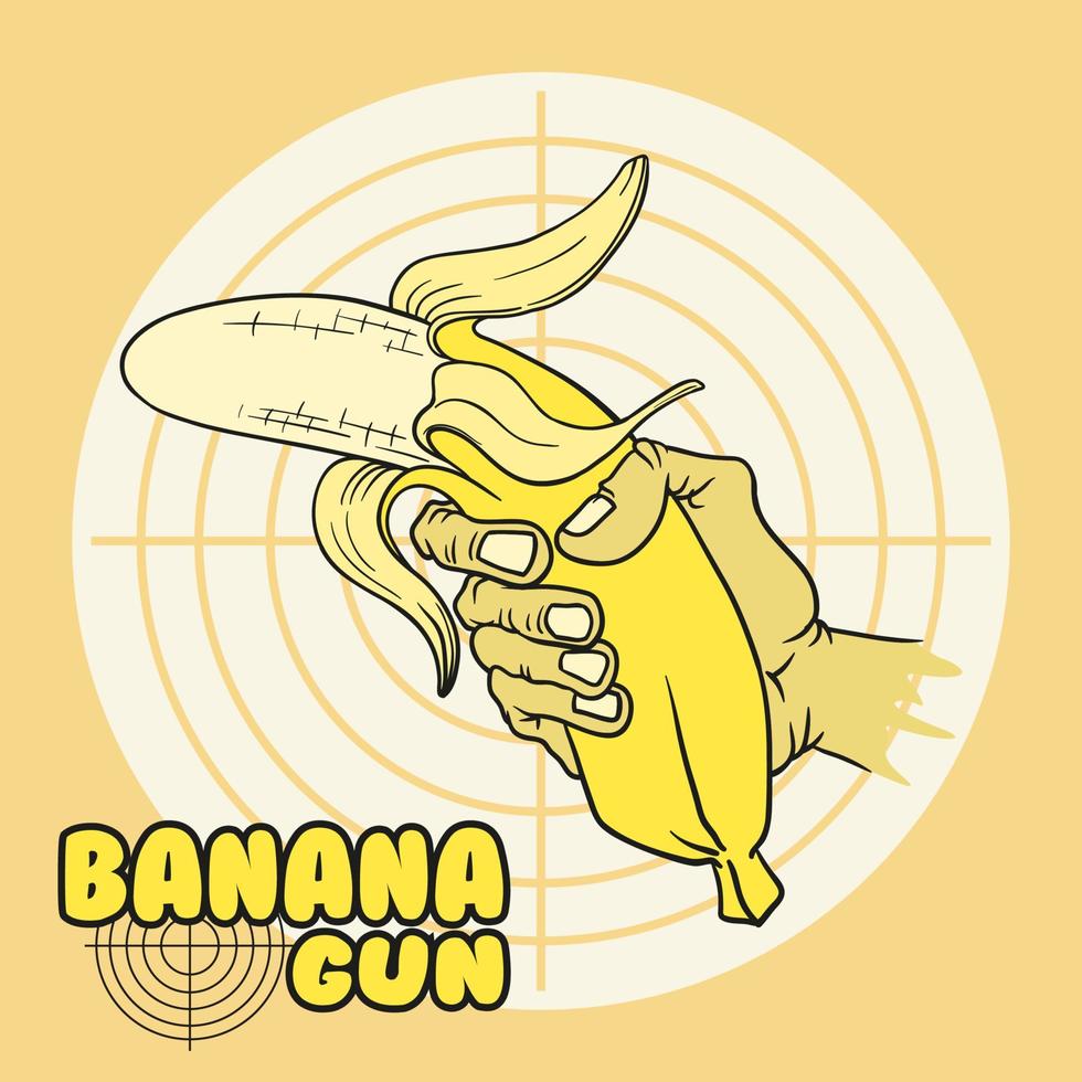 bananen pistool 01 vector