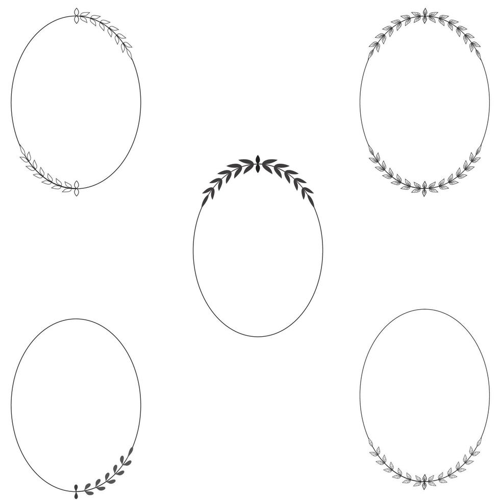 ovale vorm grens, ovale vorm frame vectorillustratie vector