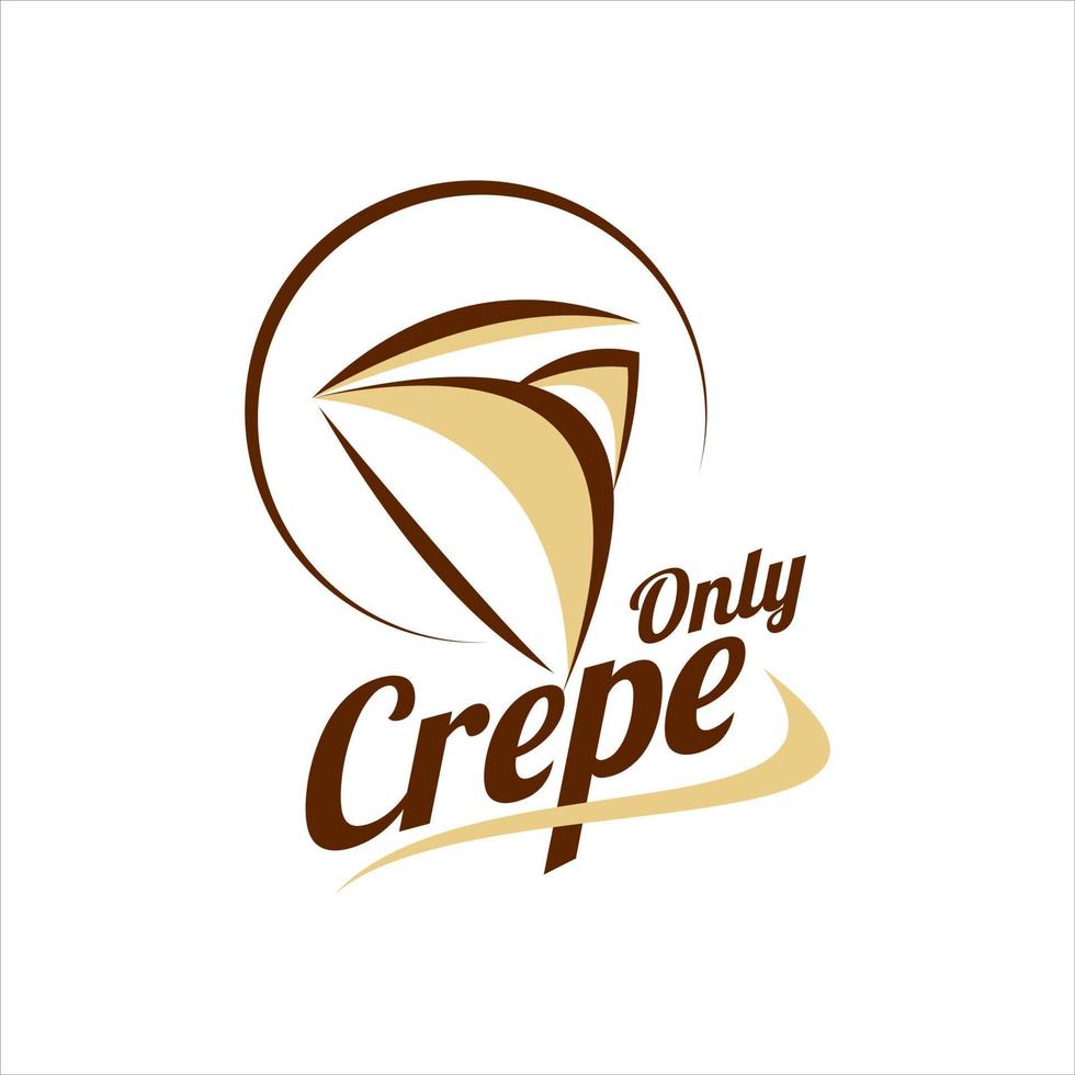 crêpe logo ontwerp voedsel illustratie vector