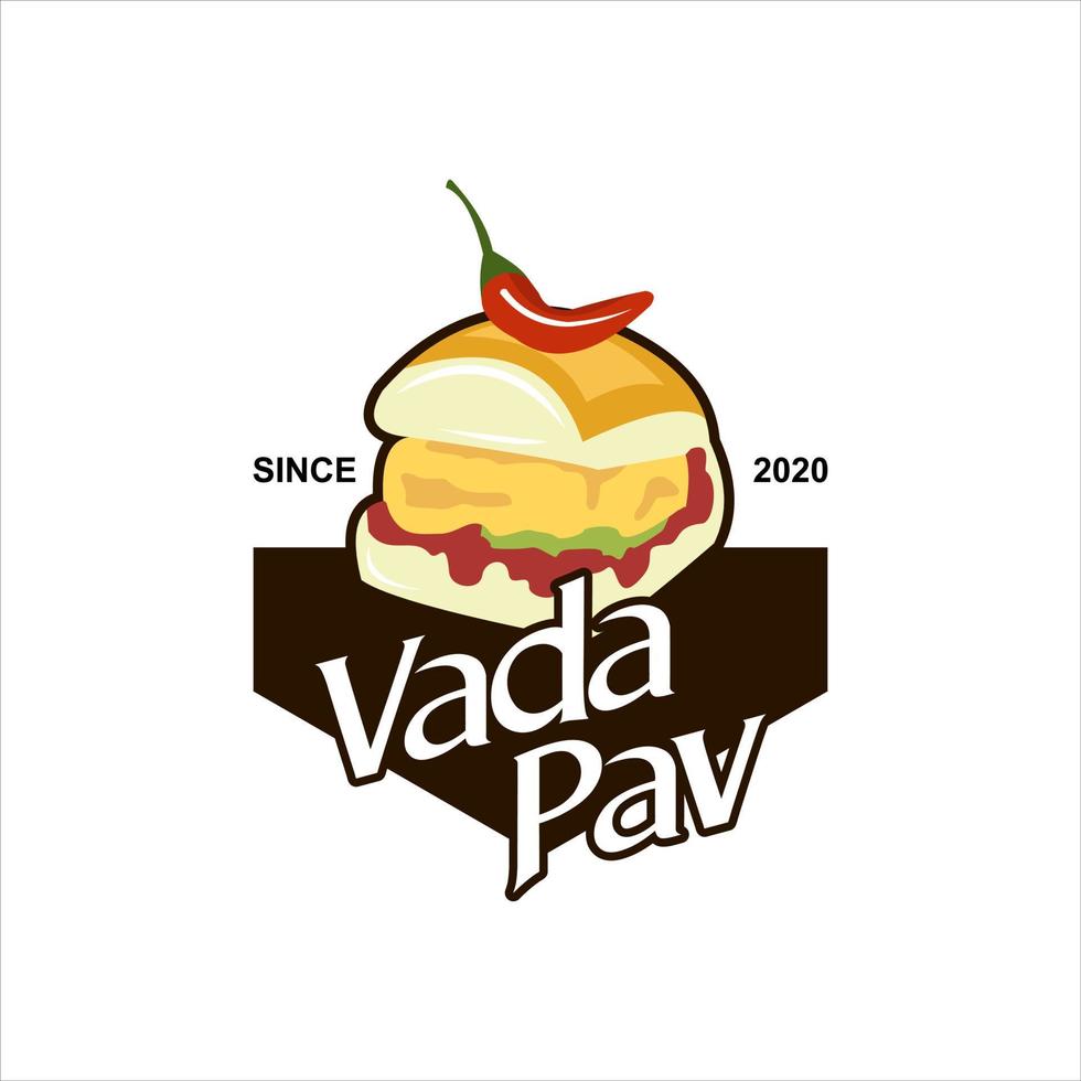 vada pav mumbai straatvoedsel vector