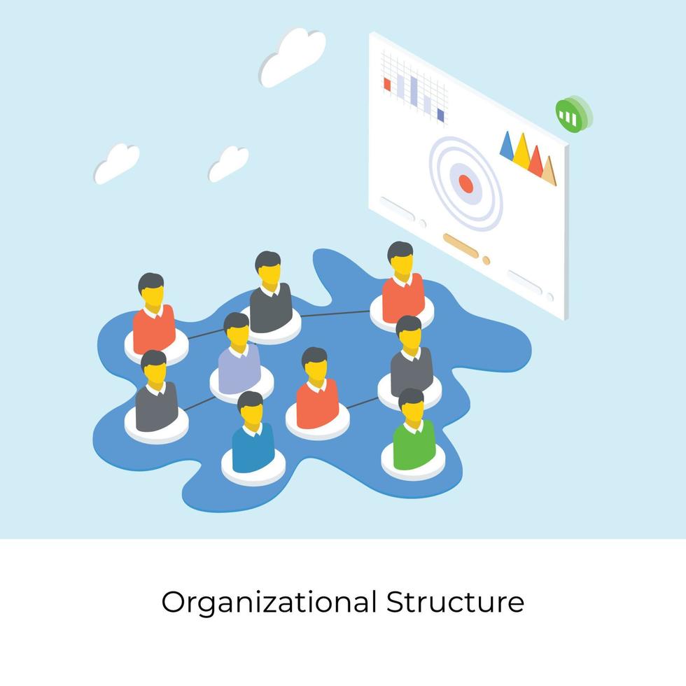 organisatiestructuur concepten vector
