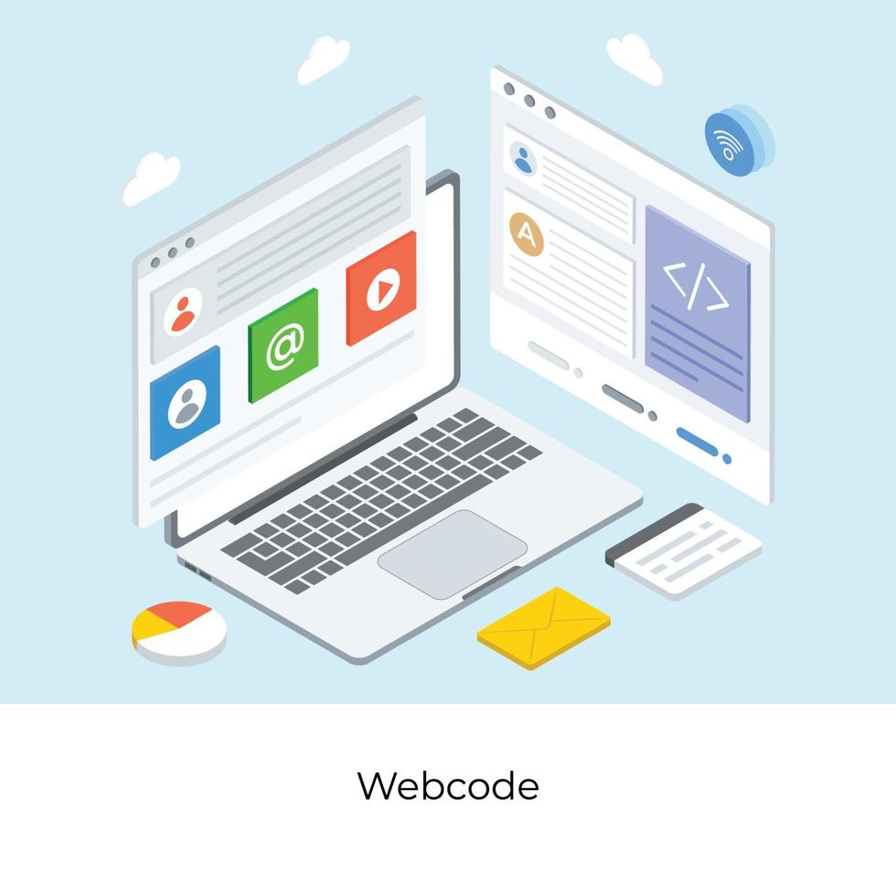 webcode concepten vector