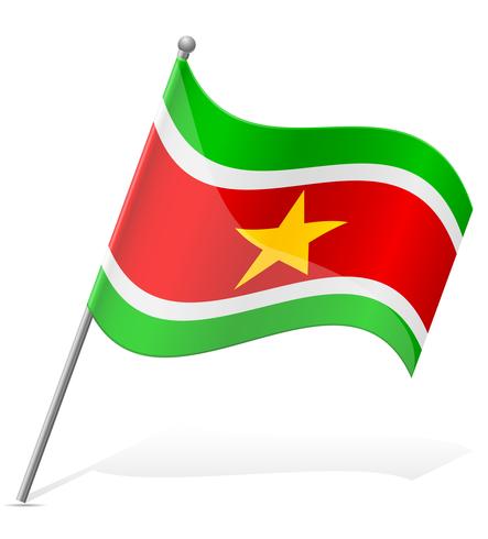 vlag van Suriname vectorillustratie vector