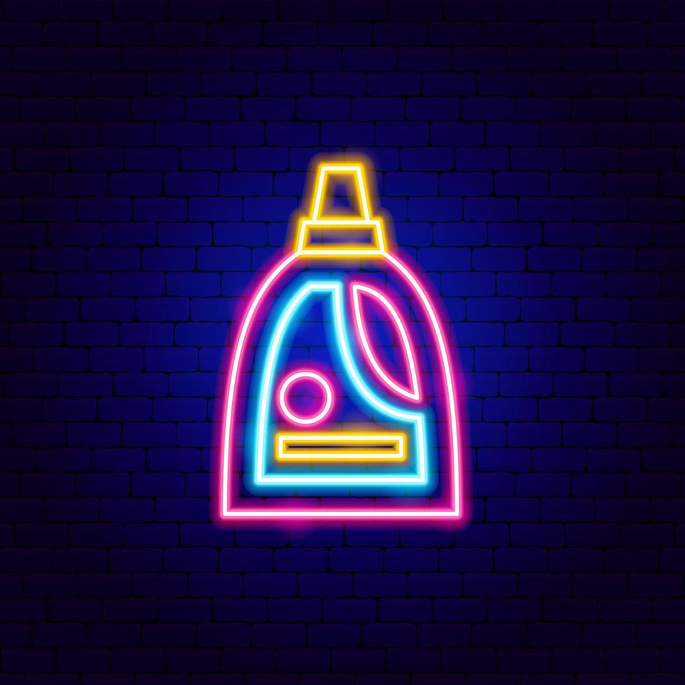 wasverzachter neonreclame vector