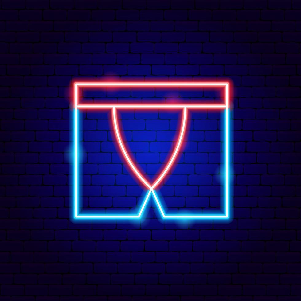 onderbroek neon teken vector