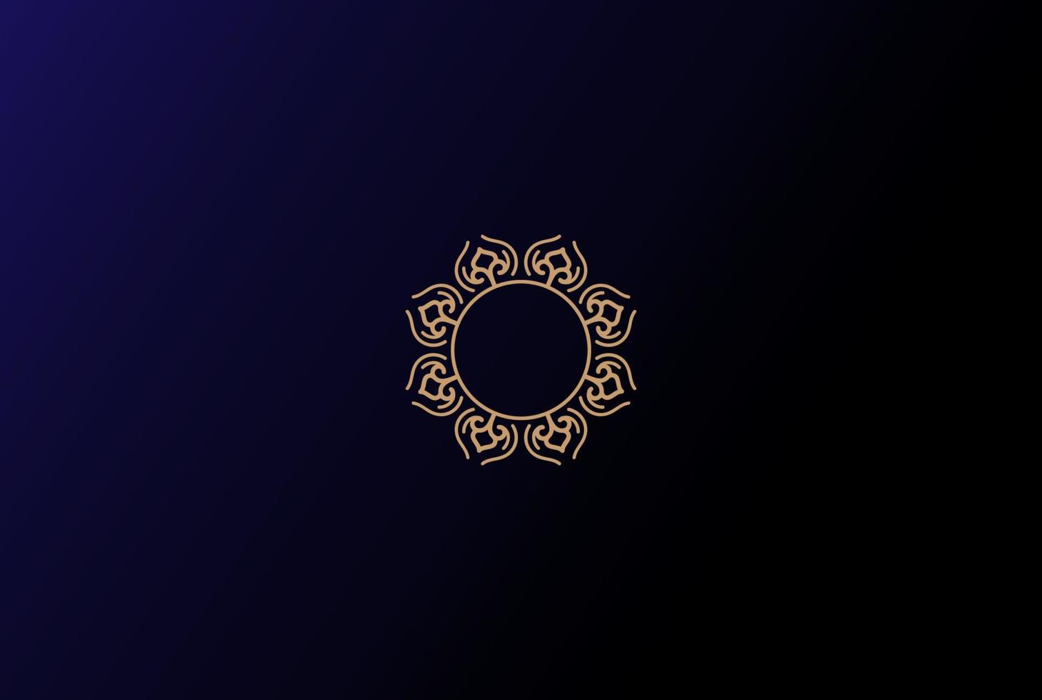 elegante luxe cirkel bloemenpatroon mandala logo ontwerp vector