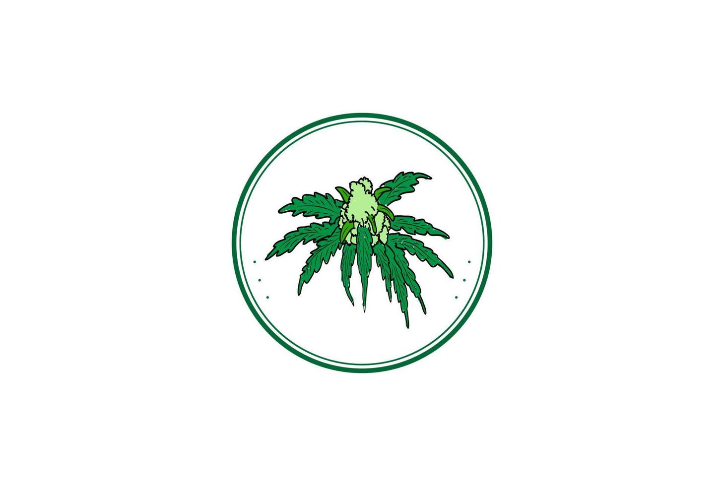 retro vintage cannabis marihuana hennep cbd olie label logo ontwerp vector