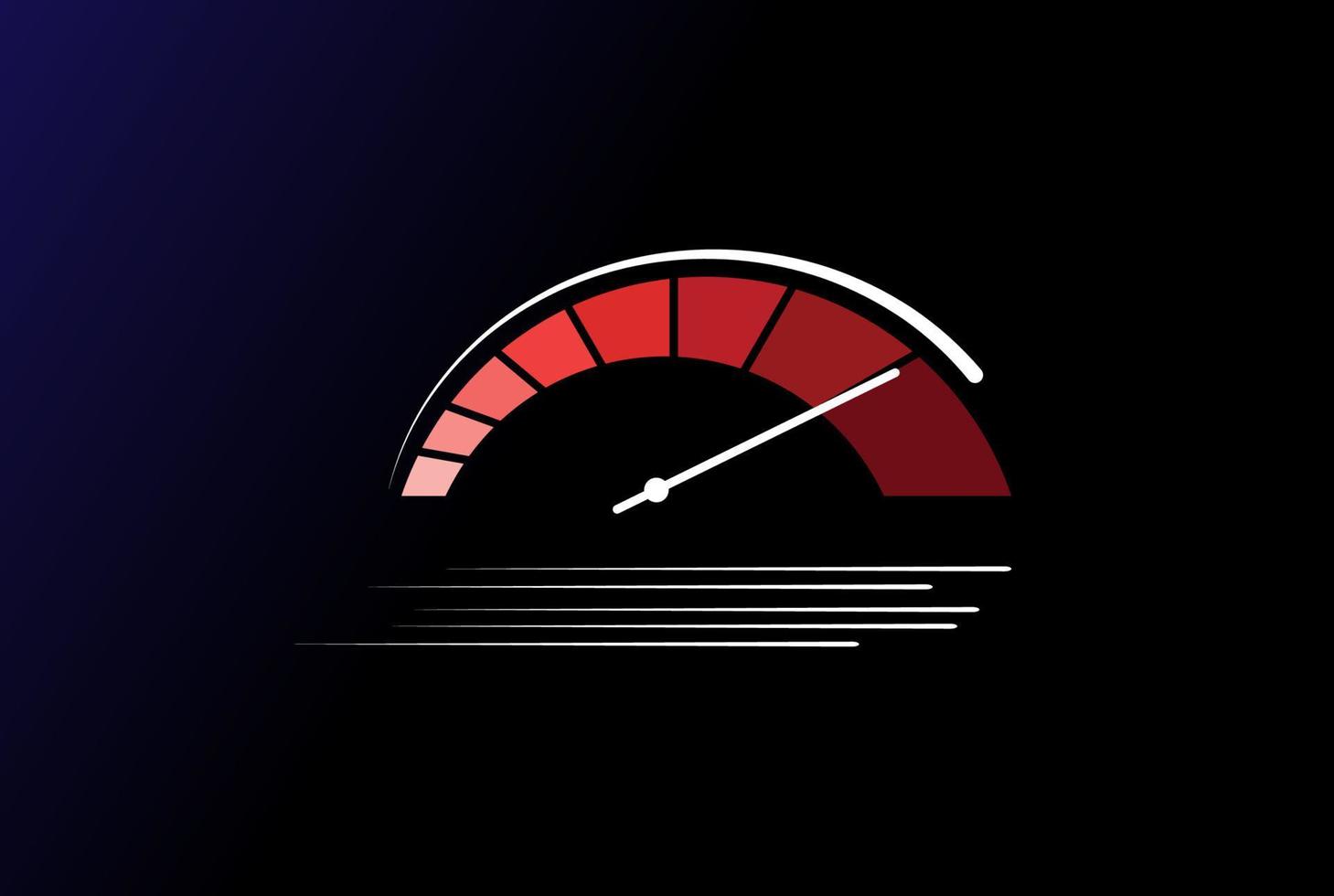 eenvoudige snelheidsmeter voor racewagen auto sport logo ontwerp vector