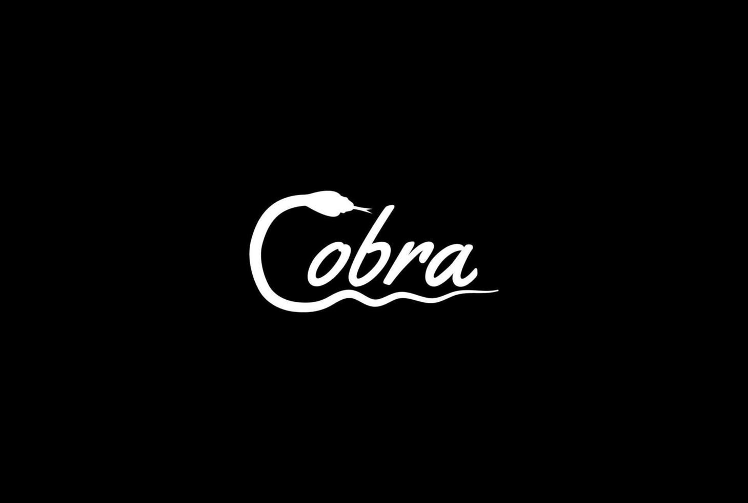 slang brief cobra woord tekst lettertype type typografie logo ontwerp vector