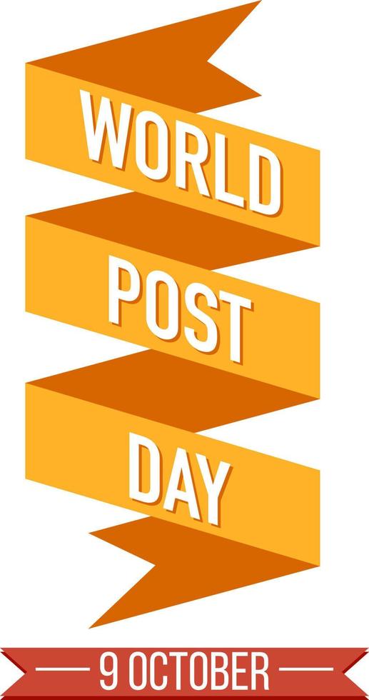 wereld post dag logo banner vector