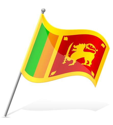 vlag van Sri Lanka vectorillustratie vector