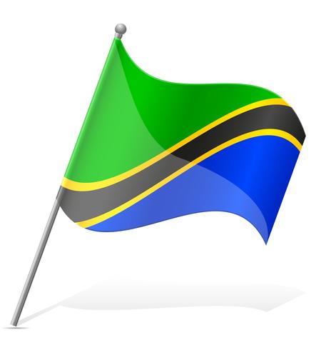 vlag van Tanzania vectorillustratie vector