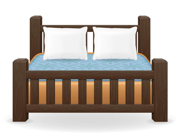 tweepersoonsbed meubilair vectorillustratie vector