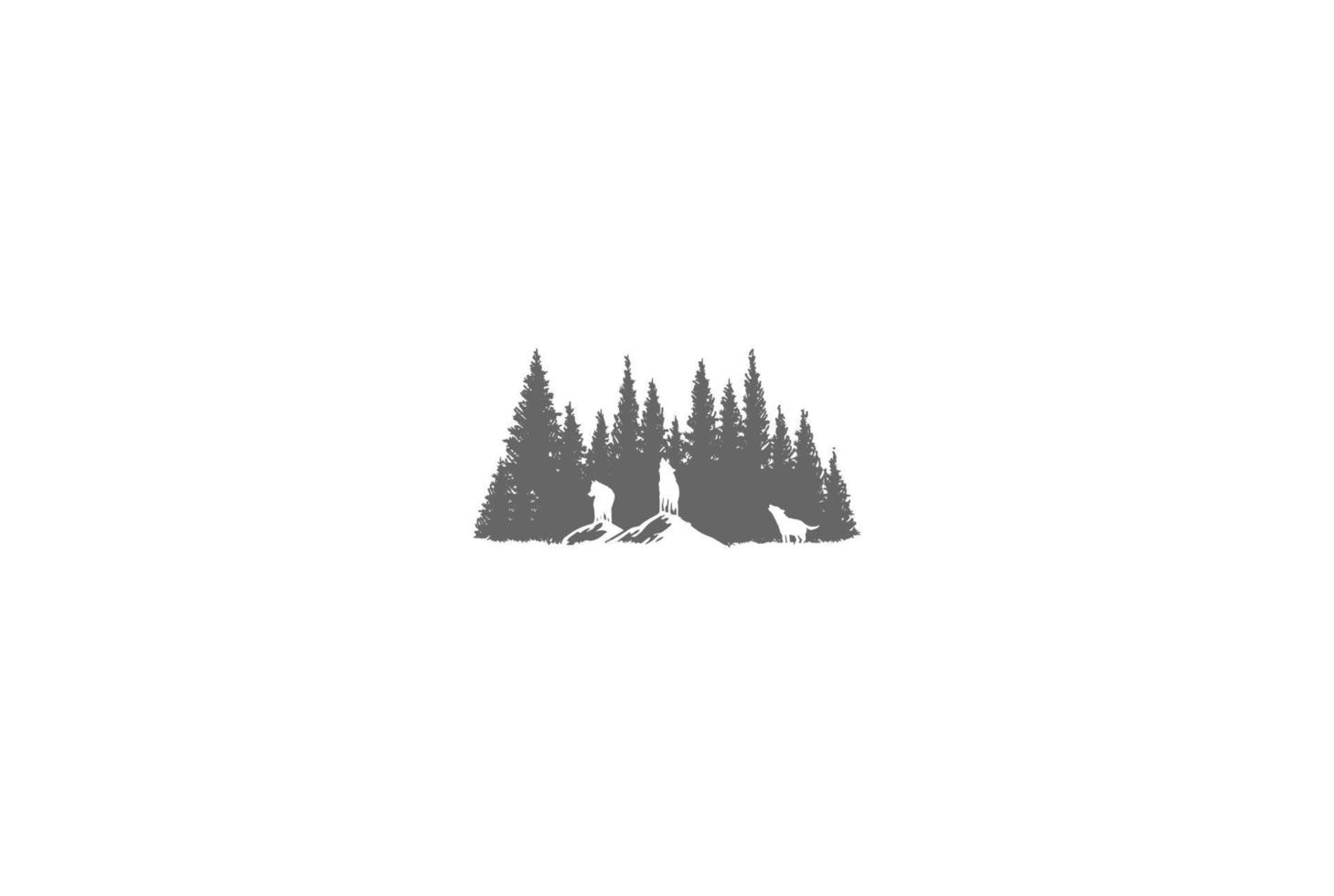 spar naaldboom lariks cipres hemlock bomen bos voor outdoor wildernis avontuur logo ontwerp vector