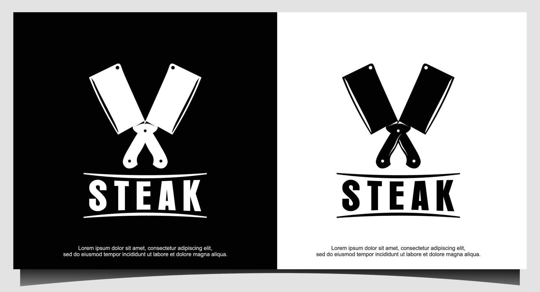 steak house logo ontwerpsjabloon vector