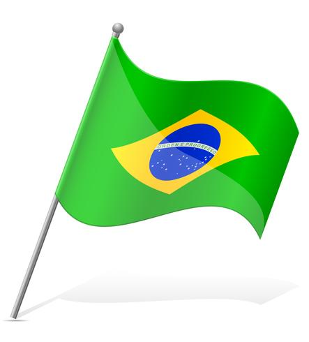 vlag van Brazilië vectorillustratie vector