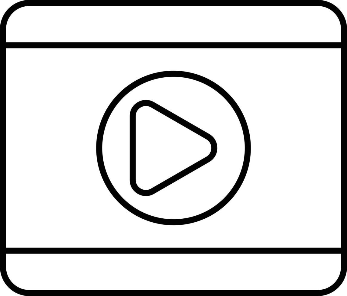 pictogramstijl videospeler vector