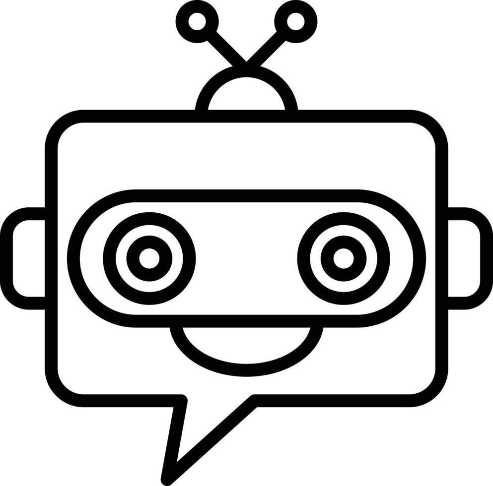 chatbot-pictogramstijl vector