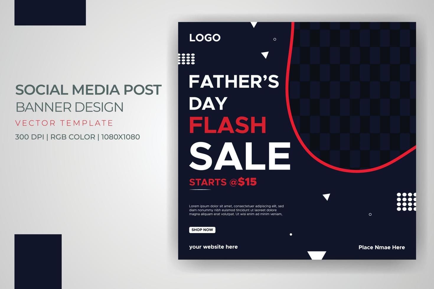 vaders dag verkoop banner mode sociale media post vector sjabloonontwerp gratis download