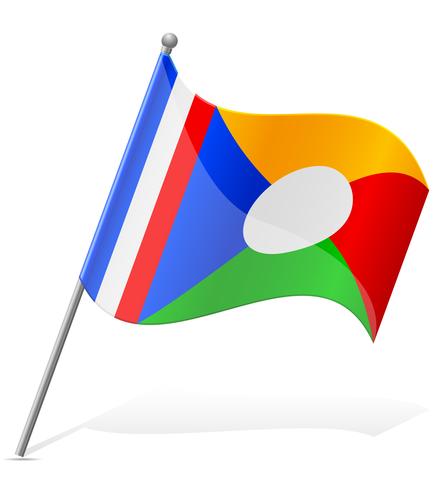 vlag van Reunion vectorillustratie vector
