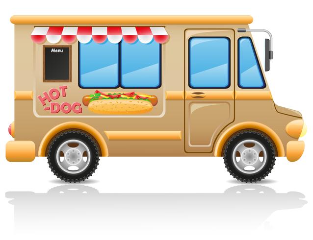 auto hotdog fastfood vector illustratie