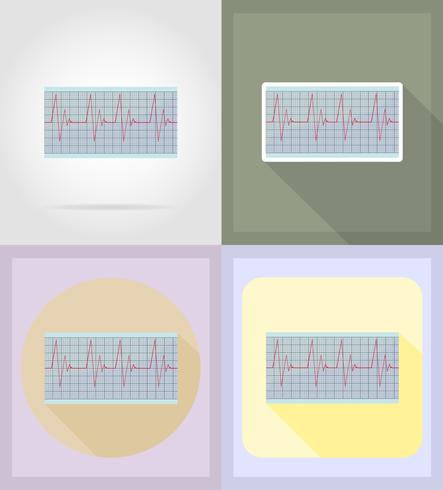 medische objecten en apparatuur plat pictogrammen illustratie vector