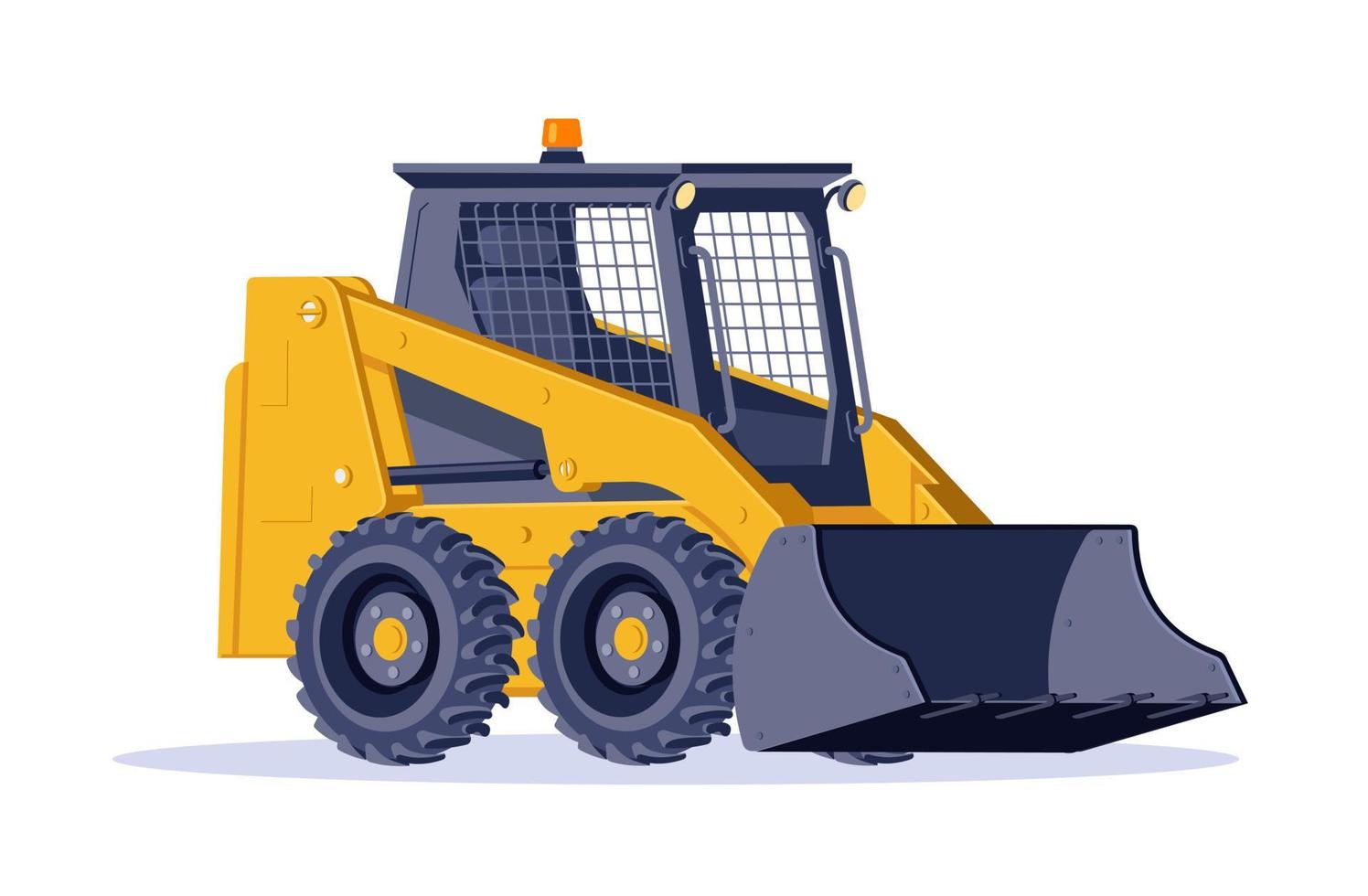 bulldozer. bouwmachines. isometrische vectorillustratie vector