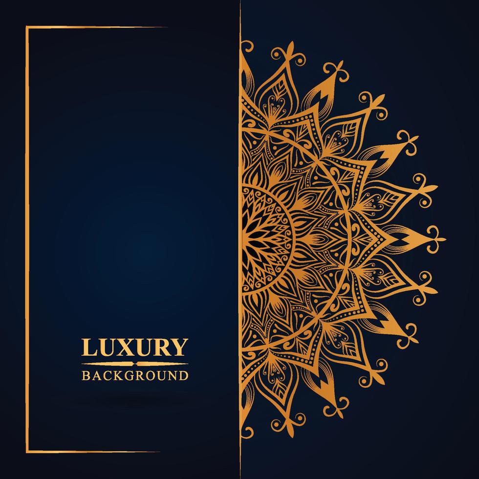 luxe mandala achtergrond met gouden arabesk patroon arabisch islamitisch oosten style.decorative mandala om af te drukken, poster, boekomslag, enz. vector