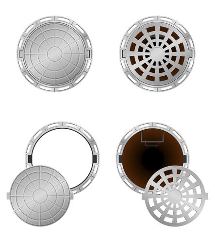 rioolput met een broedsel vectorillustratie vector