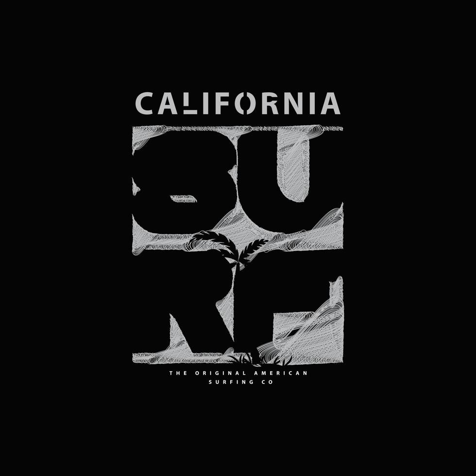 Californië illustratie typografie. perfect voor het ontwerpen van een t-shirt vector