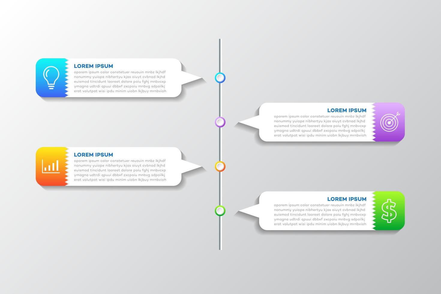 stap zakelijke infographic sjabloon vector