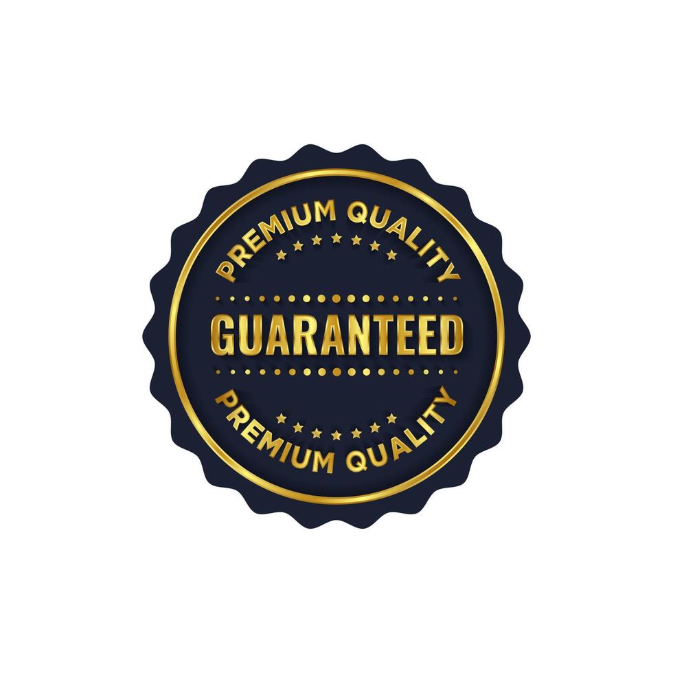 gouden badge en premium label productsjabloon vector