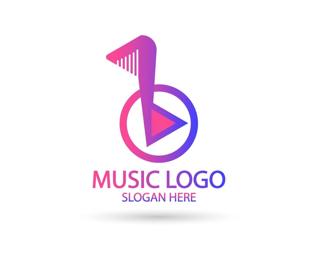 moderne muziek logo vectorillustratie vector