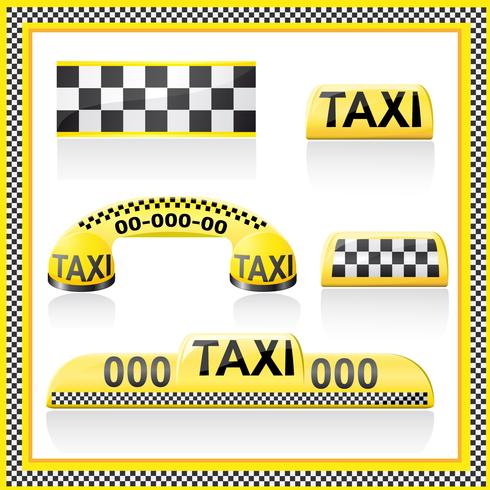 pictogrammen zijn symbolen van taxi vector