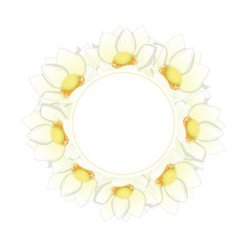 witte Indiase lotus banner krans vector