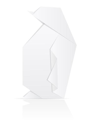 origami papieren pinguïn vectorillustratie vector