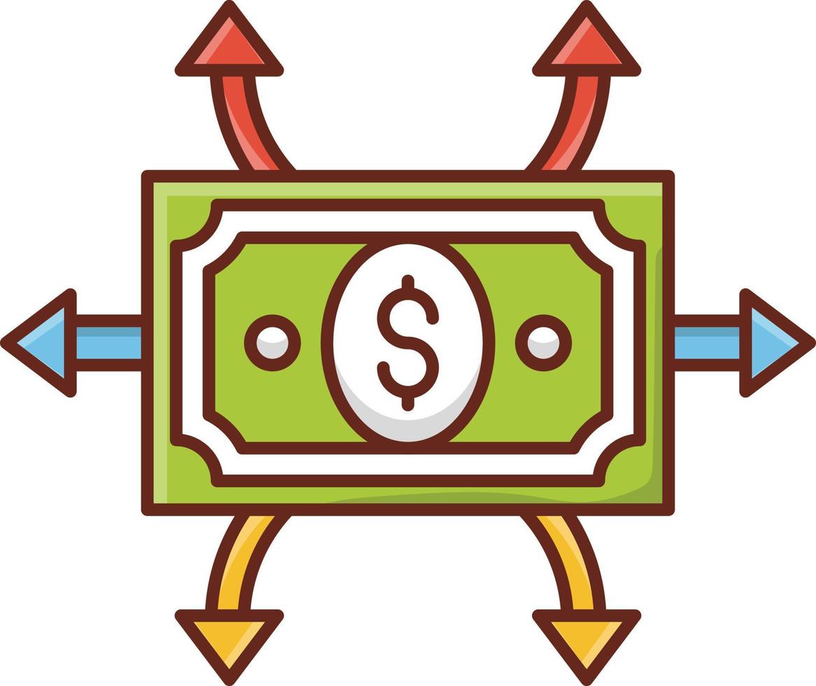 geld vectorillustratie op een transparante achtergrond. premium kwaliteit symbolen. vector lijn egale kleur pictogram voor concept en grafisch ontwerp.