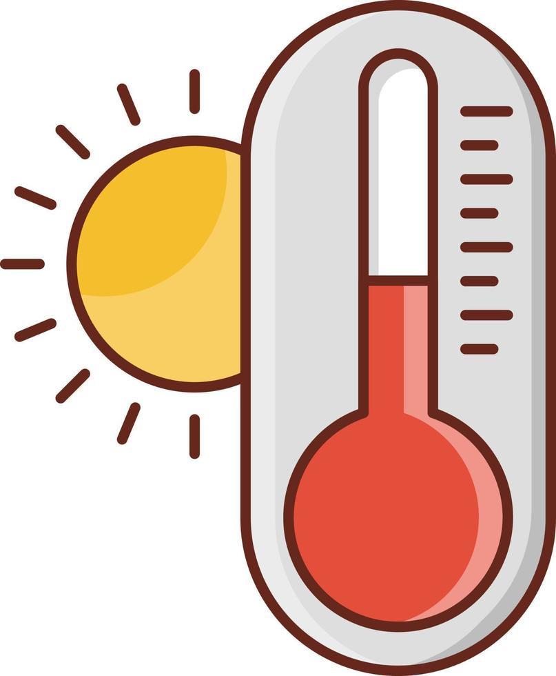 temperatuur vectorillustratie op een transparante achtergrond. premium kwaliteit symbolen. vector lijn egale kleur pictogram voor concept en grafisch ontwerp.