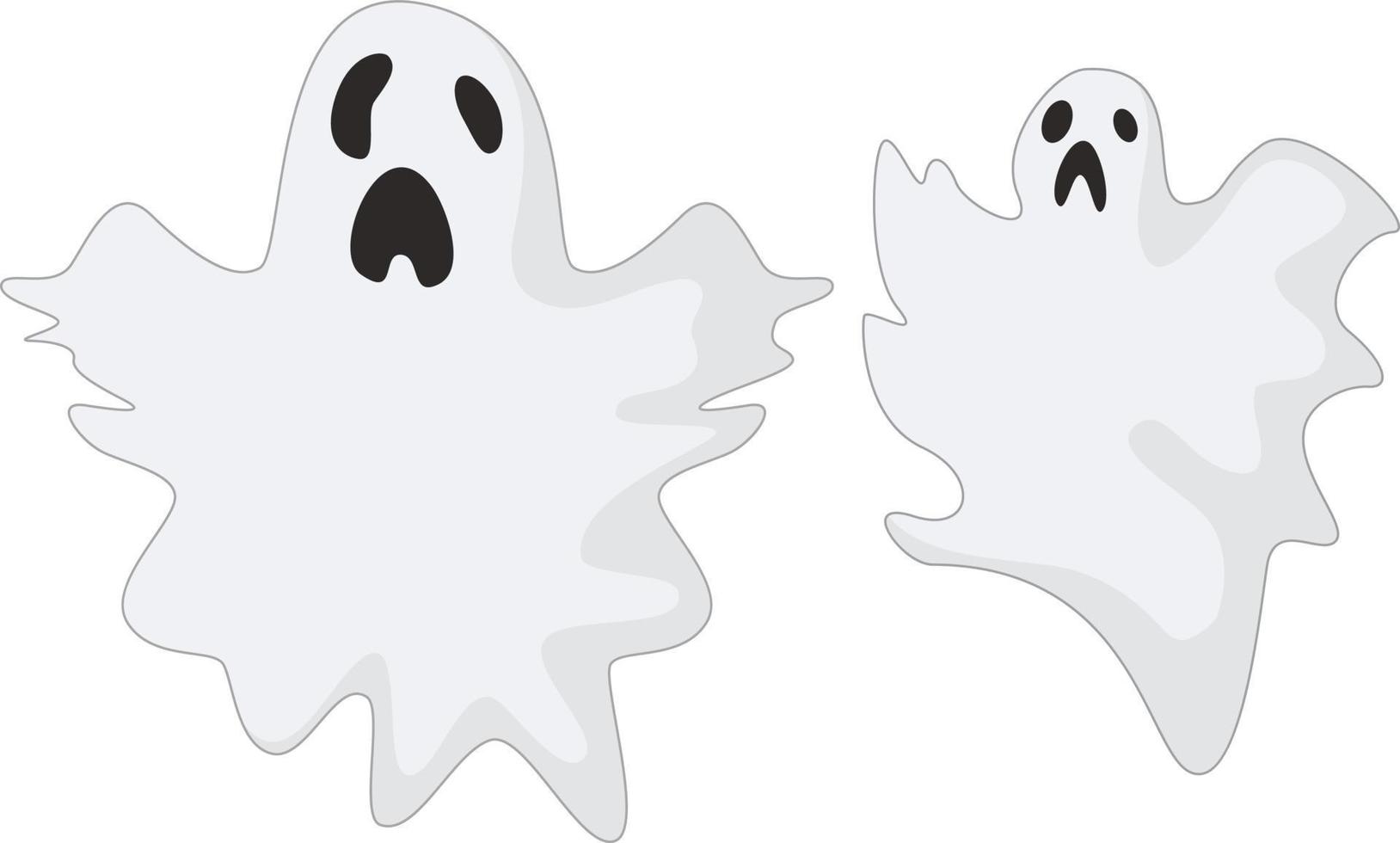 cartoon halloween spook op witte achtergrond vector
