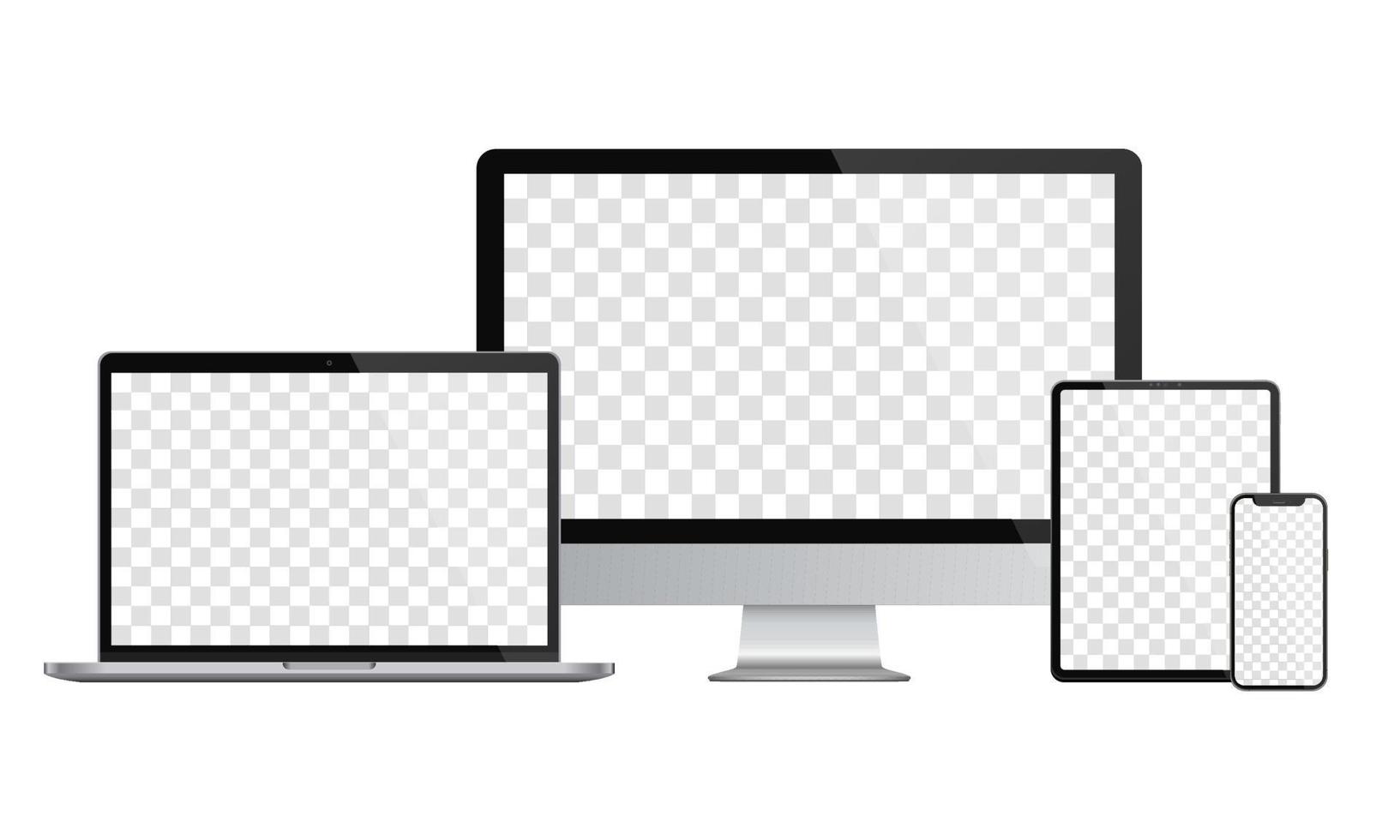 apparaatschermmodel. smartphone, tablet, laptop en monitor, met leeg scherm voor u ontwerp. vectoreps10 vector