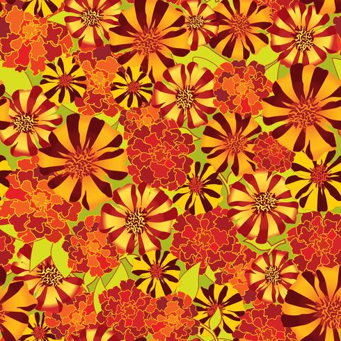 Abstract bloemen naadloos patroon. Zomer bloem achtergrond. vector