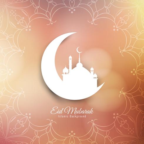 Abstract Eid Mubarak godsdienstig ontwerp als achtergrond vector