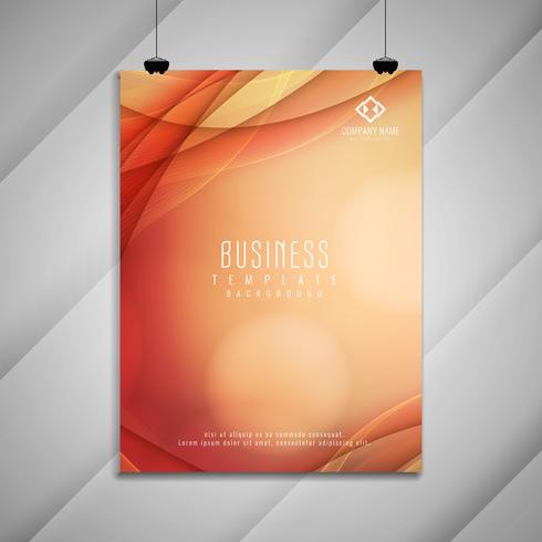 Sjabloon voor abstract elegante golvende zakelijke brochure vector