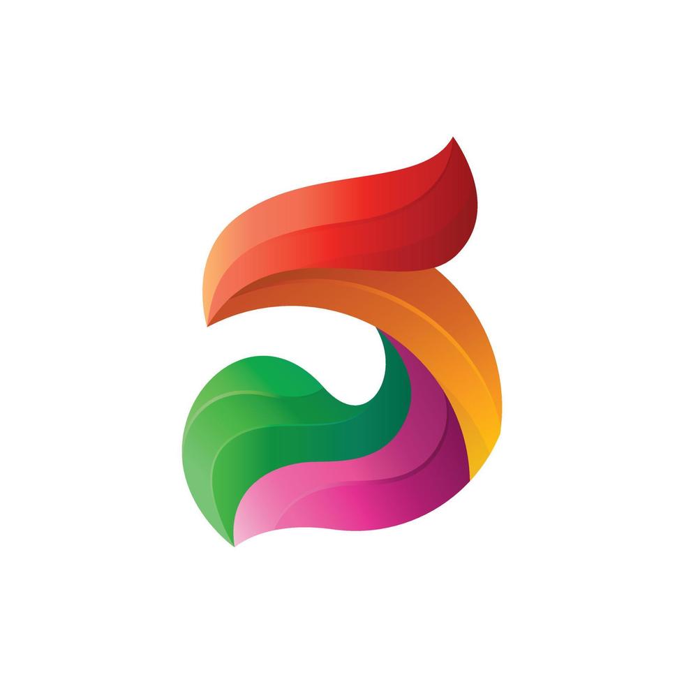 letter s kleurrijk, vector logo-ontwerp bewerkbaar