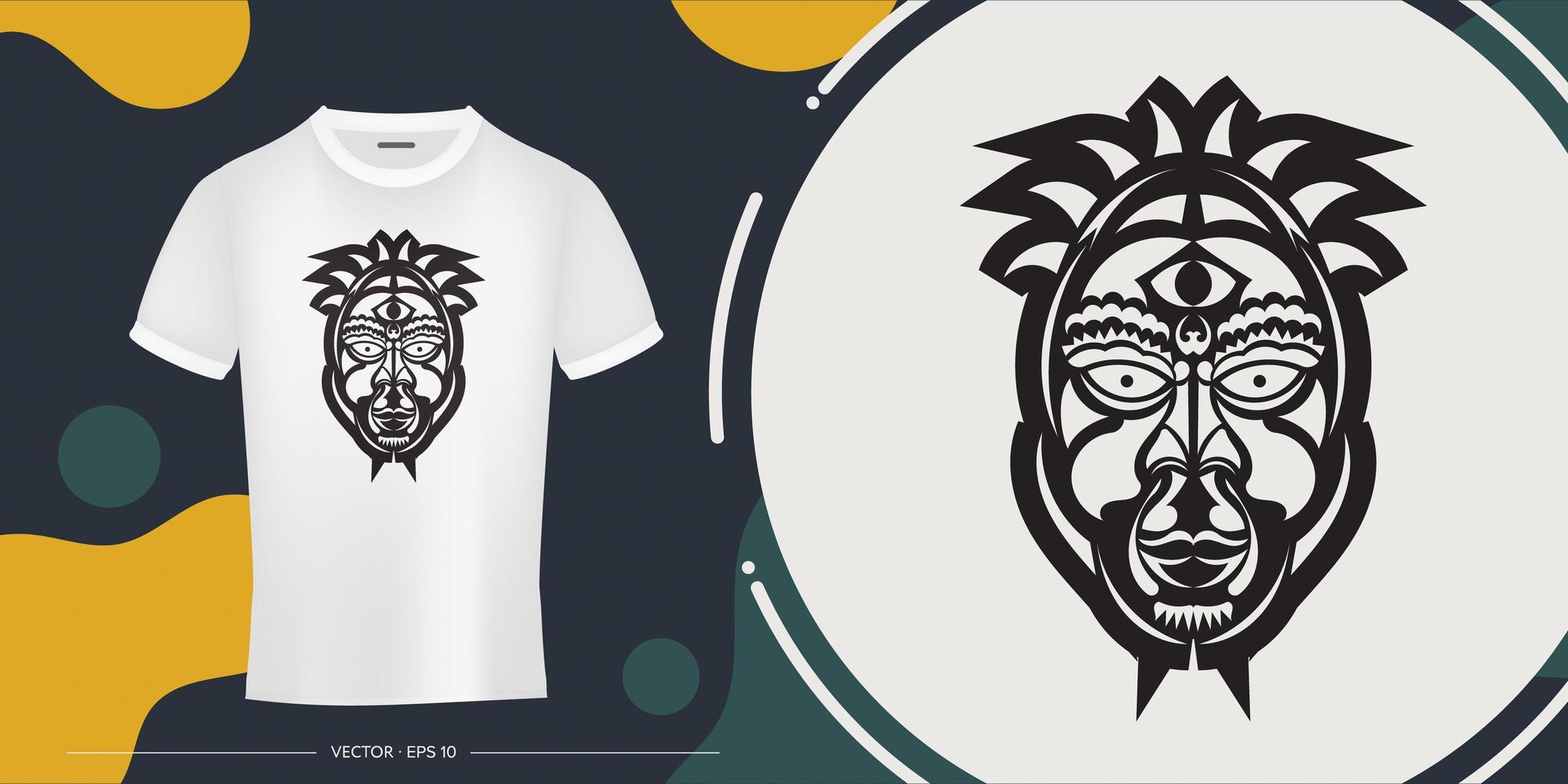 het gezicht van de chef in de vorm van maori-patronen. omtrek voor t-shirts, kopjes, vlaggen, telefoonhoesjes en prints. vectorillustratie. vector
