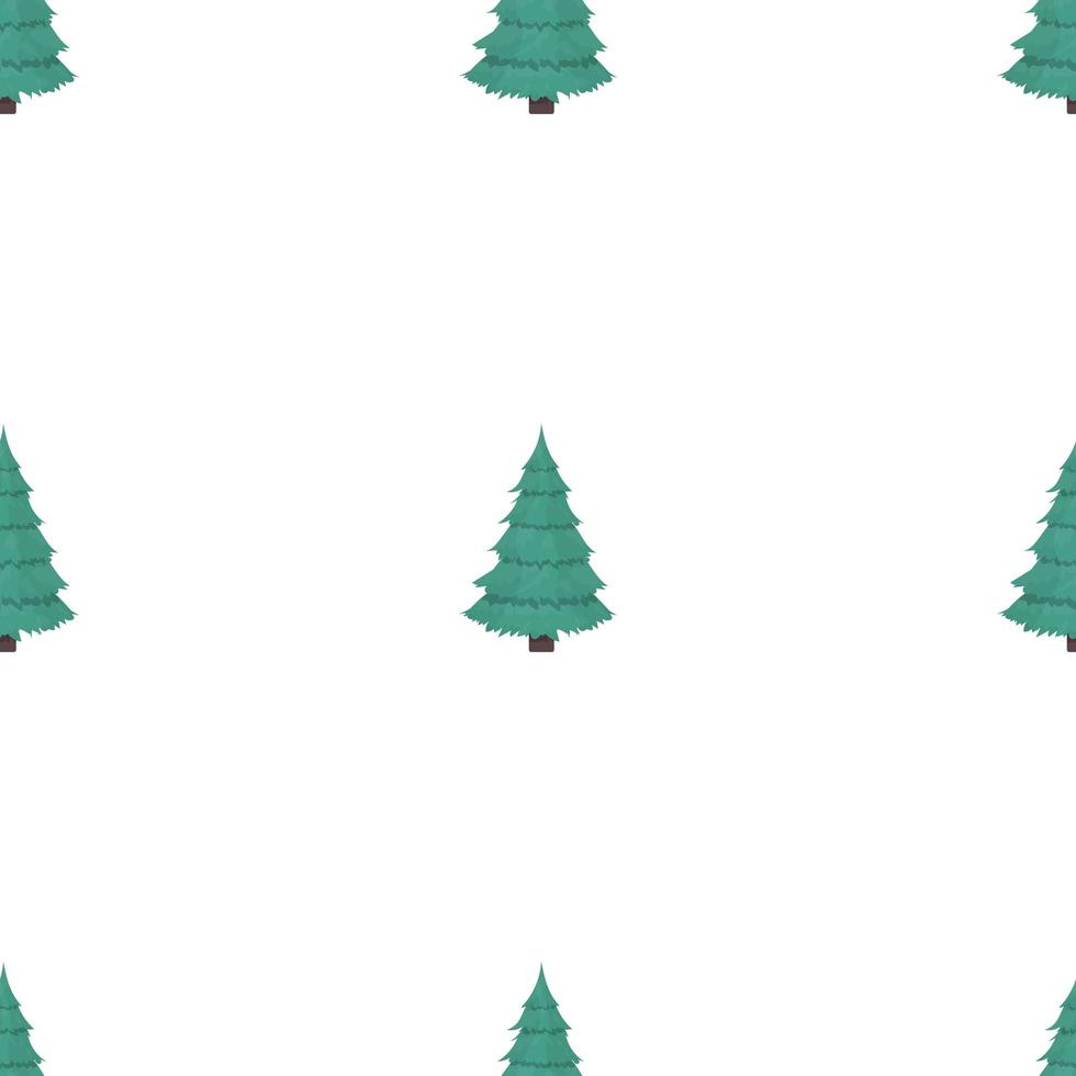 naadloos patroon met een groene kerstboom. achtergrond met groene dennen. geschikt voor achtergronden, kaarten en inpakpapier. goed voor het nieuwe jaar. vector. vector